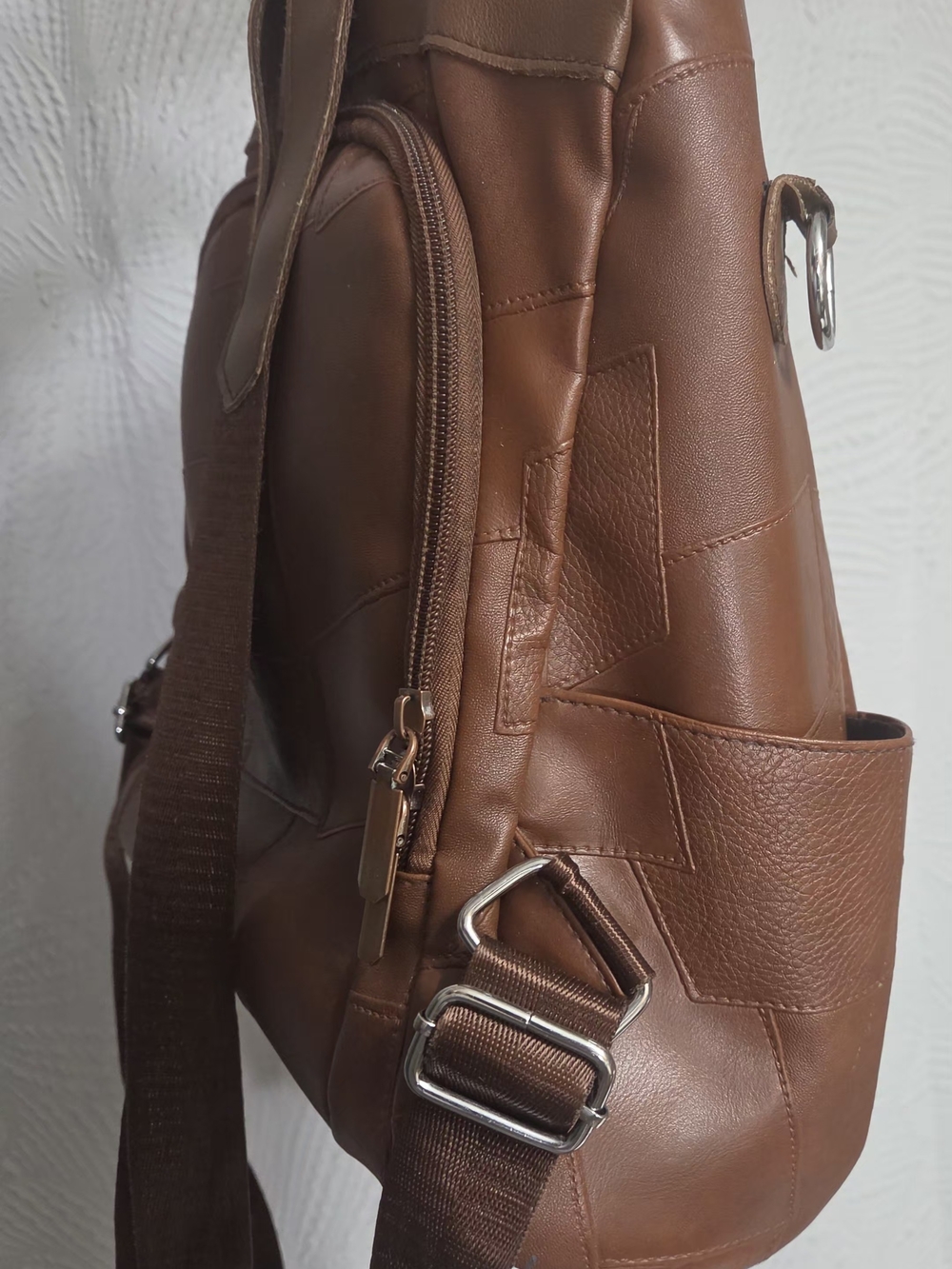 Faux Leather Anti Theft Backpack - Picture 11 of 16
